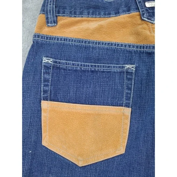 Vintage MU KA Baggy Hip Hop 90 Y2K Blue Jeans Mens 34X31 - Picture 9 of 16